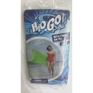 H2O GO Inflatable‎ Air Mattress Green Lounge Large Pool Float 6 feet x 27 inches